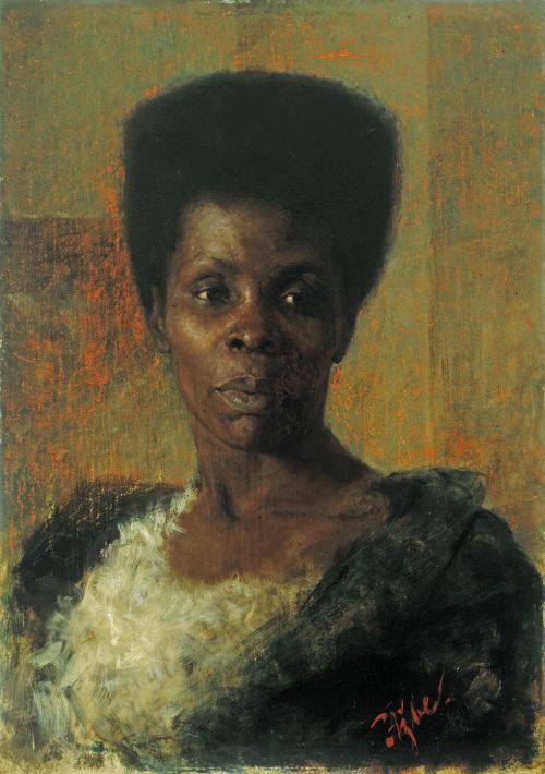 Slovenia, Artist: Anton Azbe, Title: Black woman(1895)