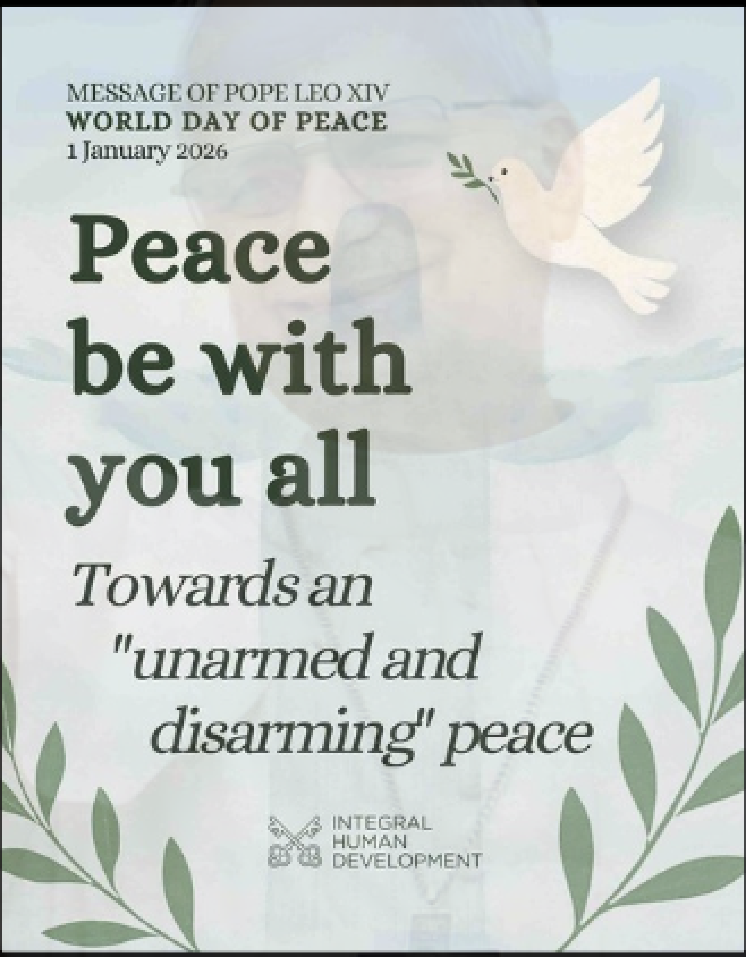 INVITATION: Prayer & Breakfast to present the Peace Message of Pope Leo XIV, Brussels, 27 January 2026 